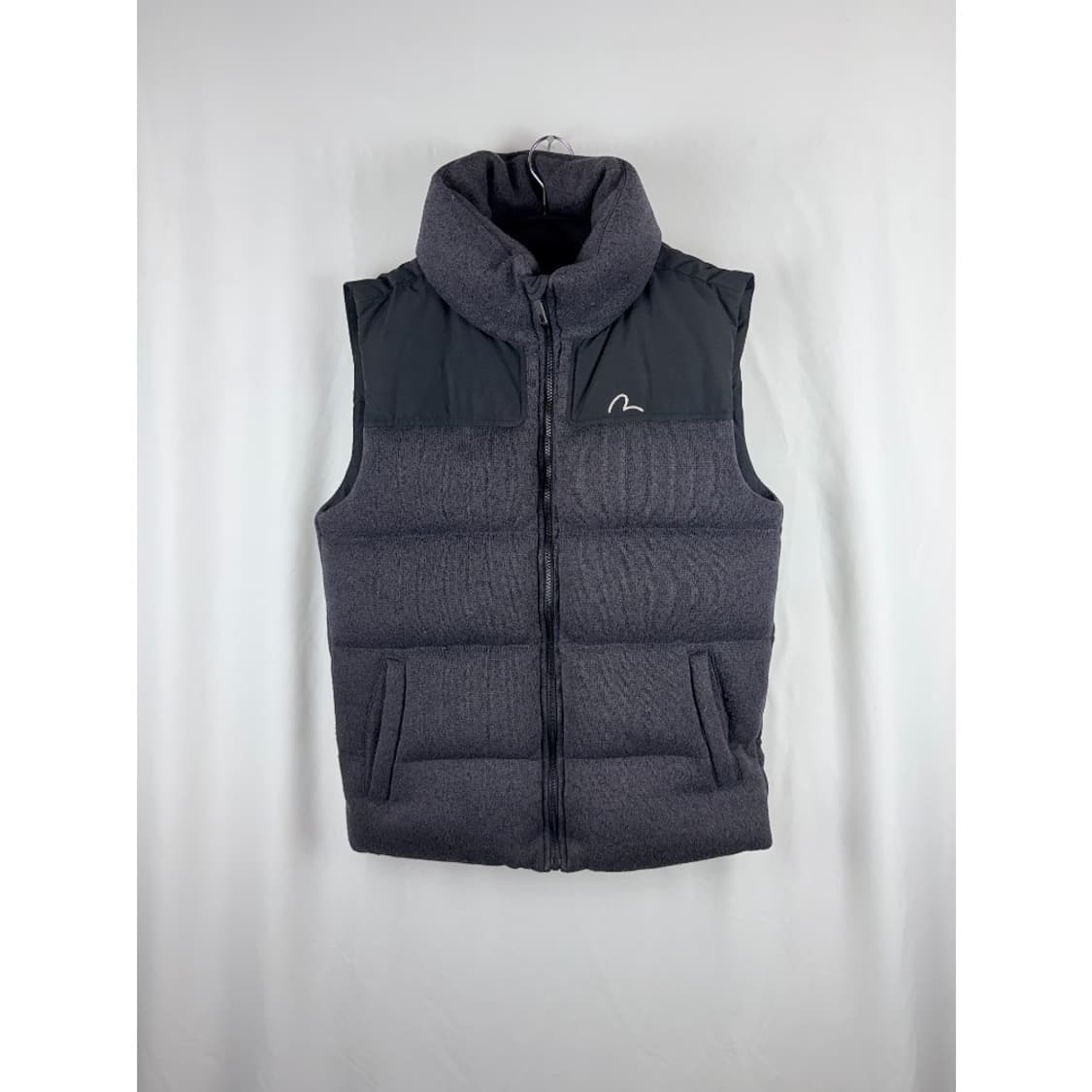 (L) 에비수 덕다운 니트 조끼 패딩 차콜 상품이미지2