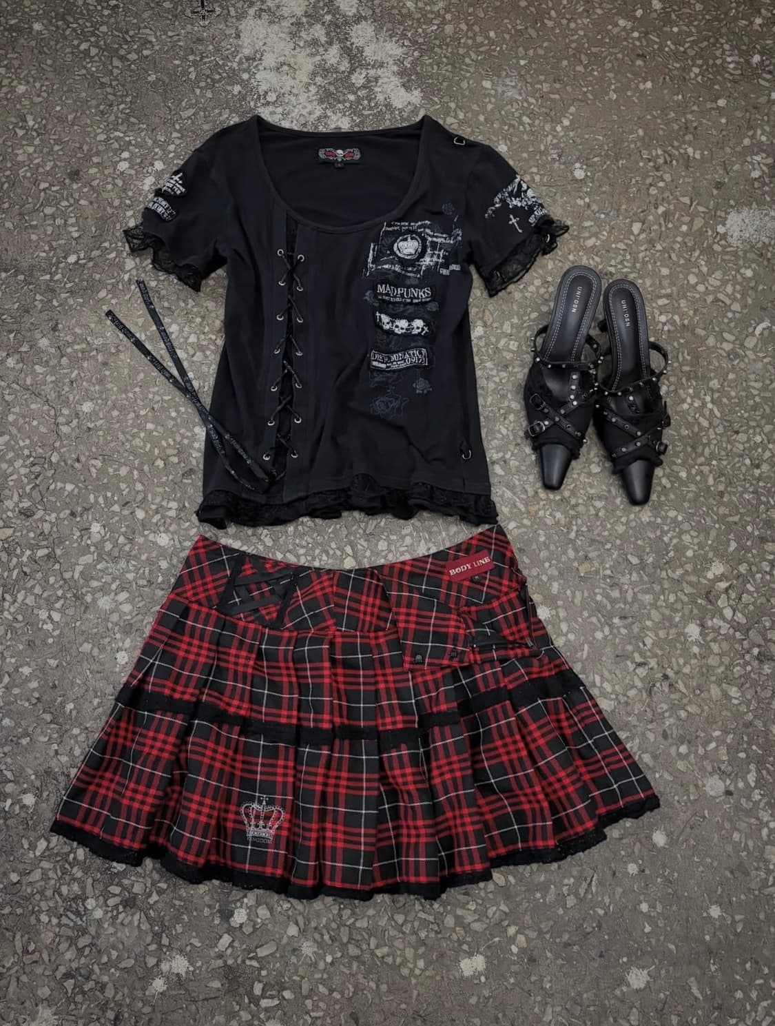 MAD PUNKS Rope Detail Top 상품이미지1