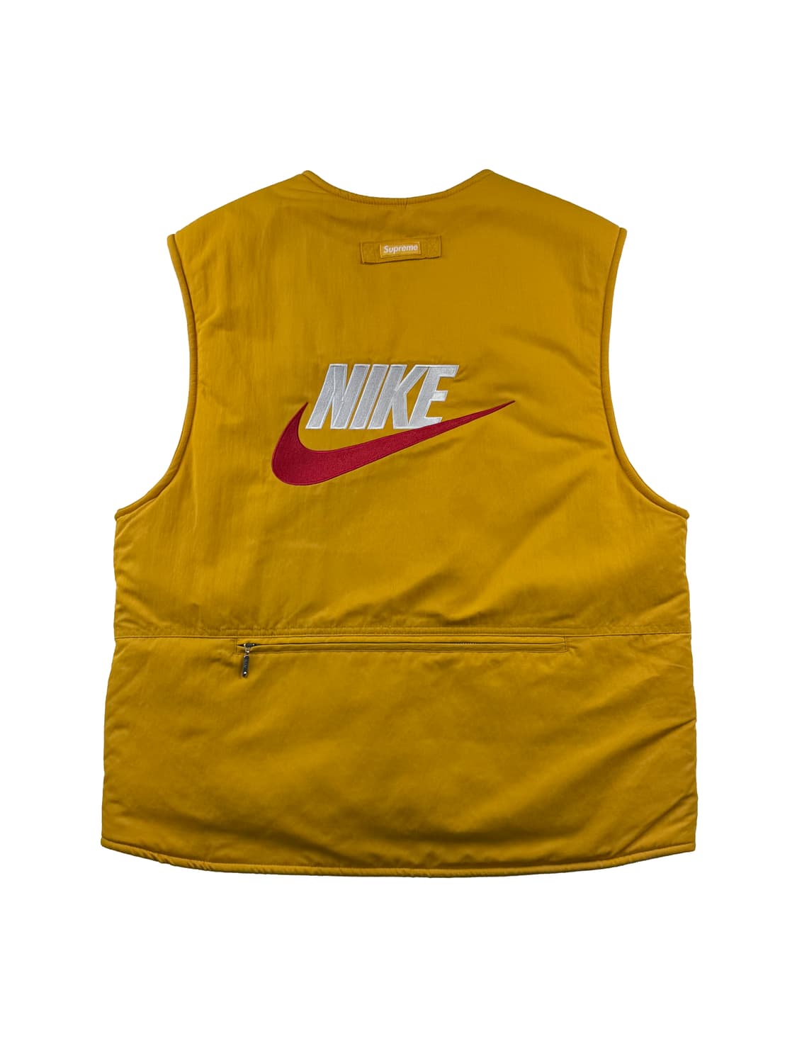 슈프림 x 나이키 리버시블 나이론 쉐르파 베스트 머스타드 상품이미지2