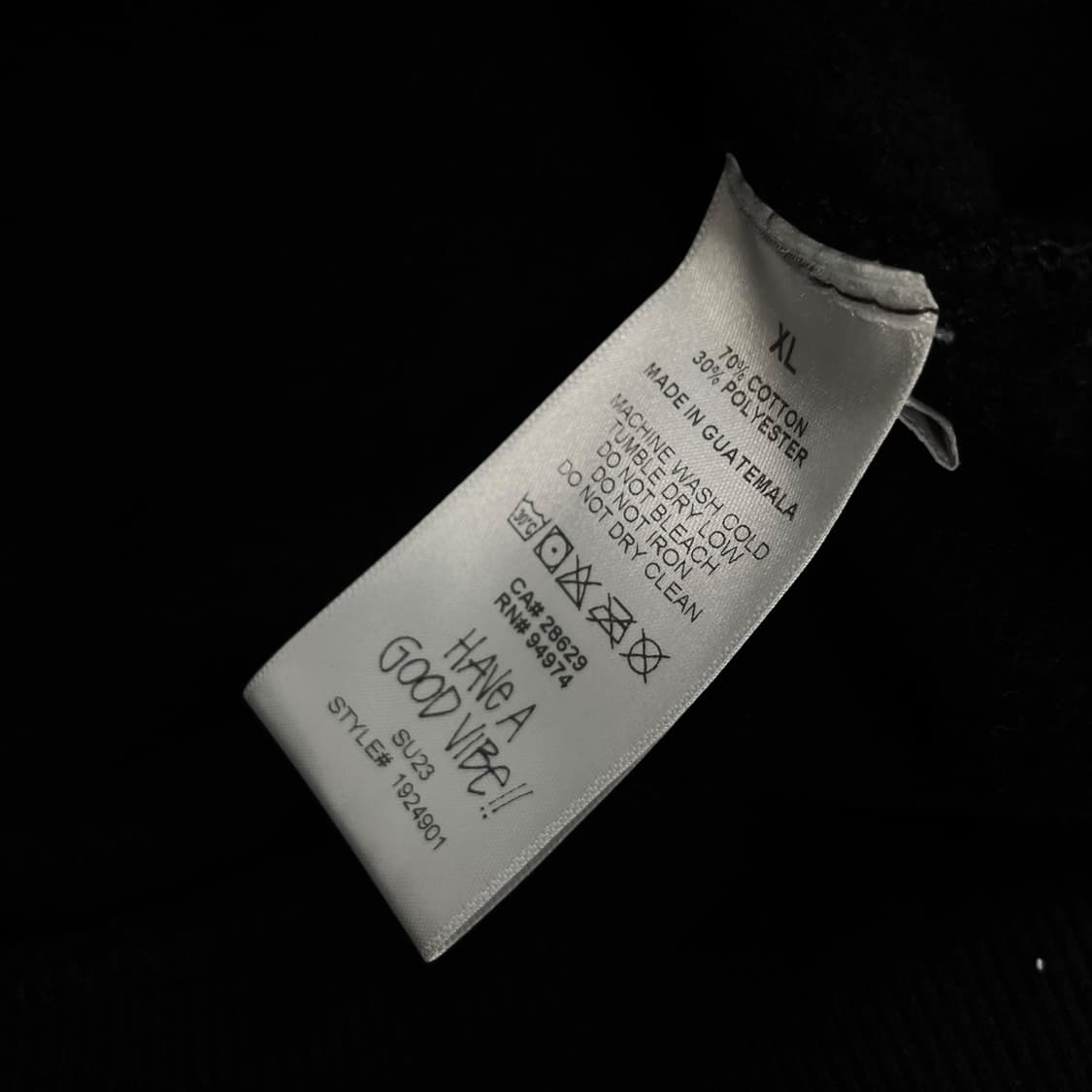 스투시 Stussy NO.4 빅 로고 후드티 블랙 상품이미지4