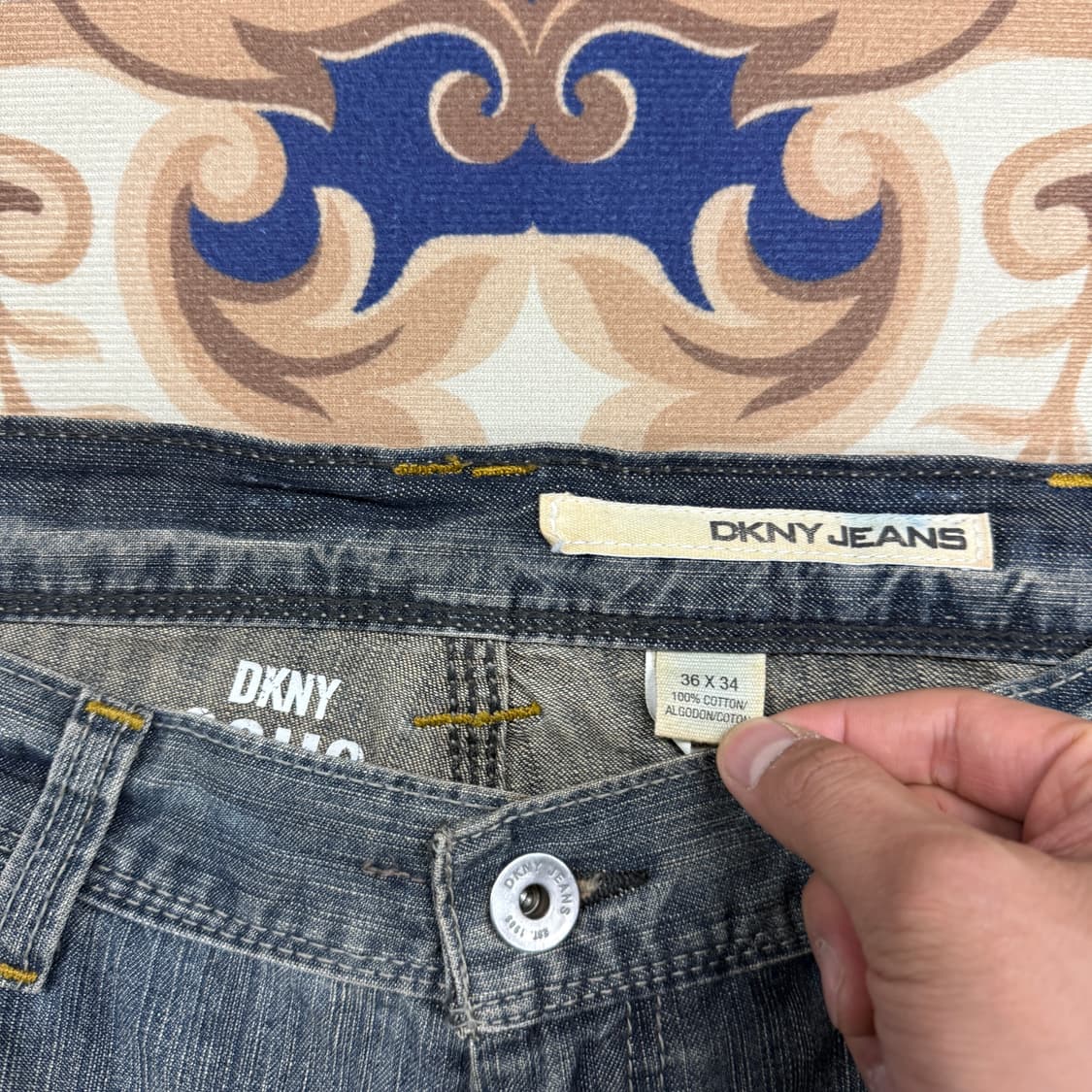 (36)디케이엔와이 DKNY 와이드 데님 팬츠 상품이미지4