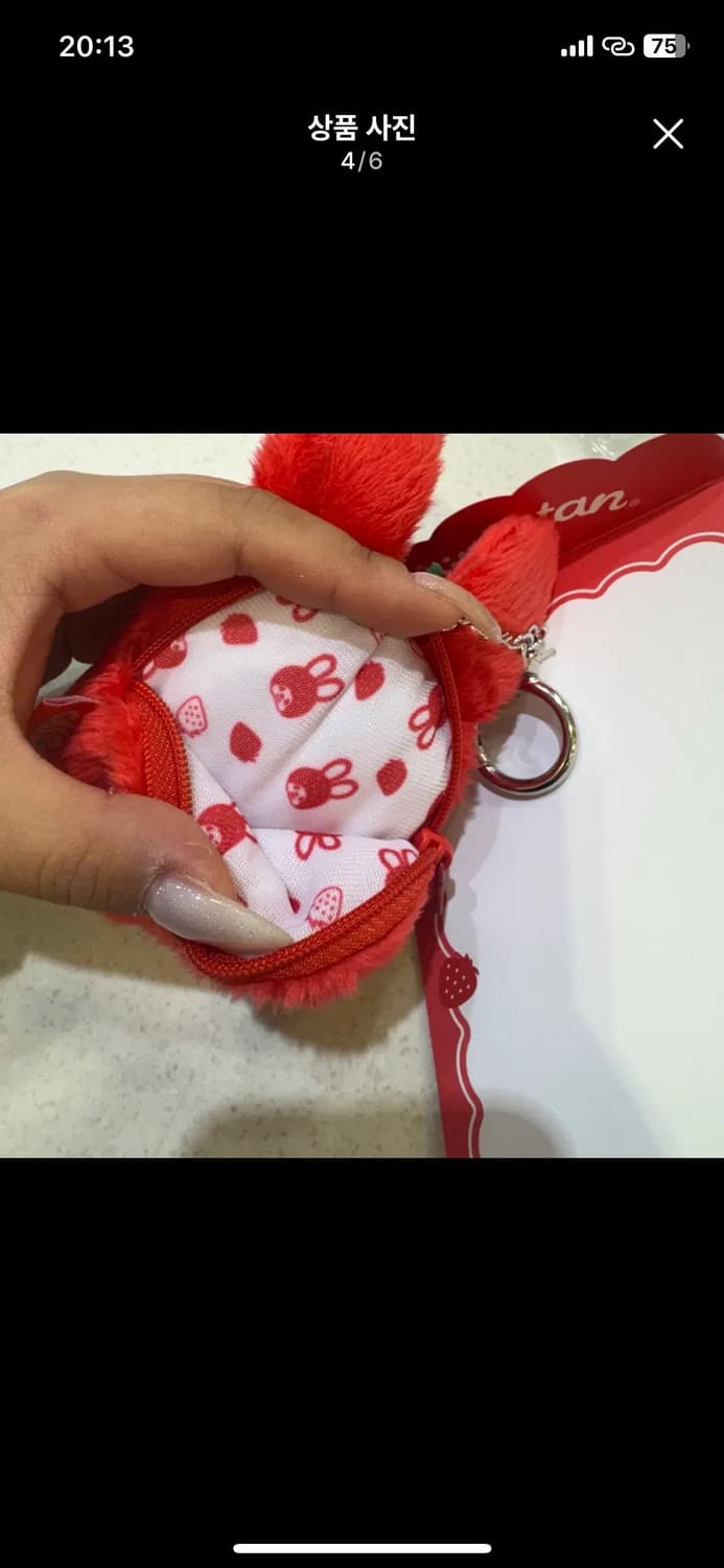 몬치치 치무탄 한정 딸기 캐릭터 파우치 키링 인형 상품이미지8