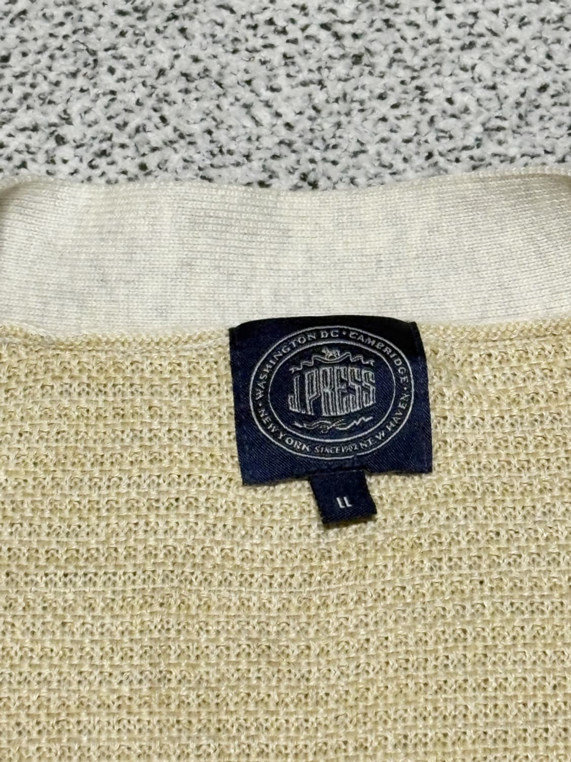 J.PRESS 제이 프레스 코튼,리넨 혼방 배색 가디건 상품이미지3