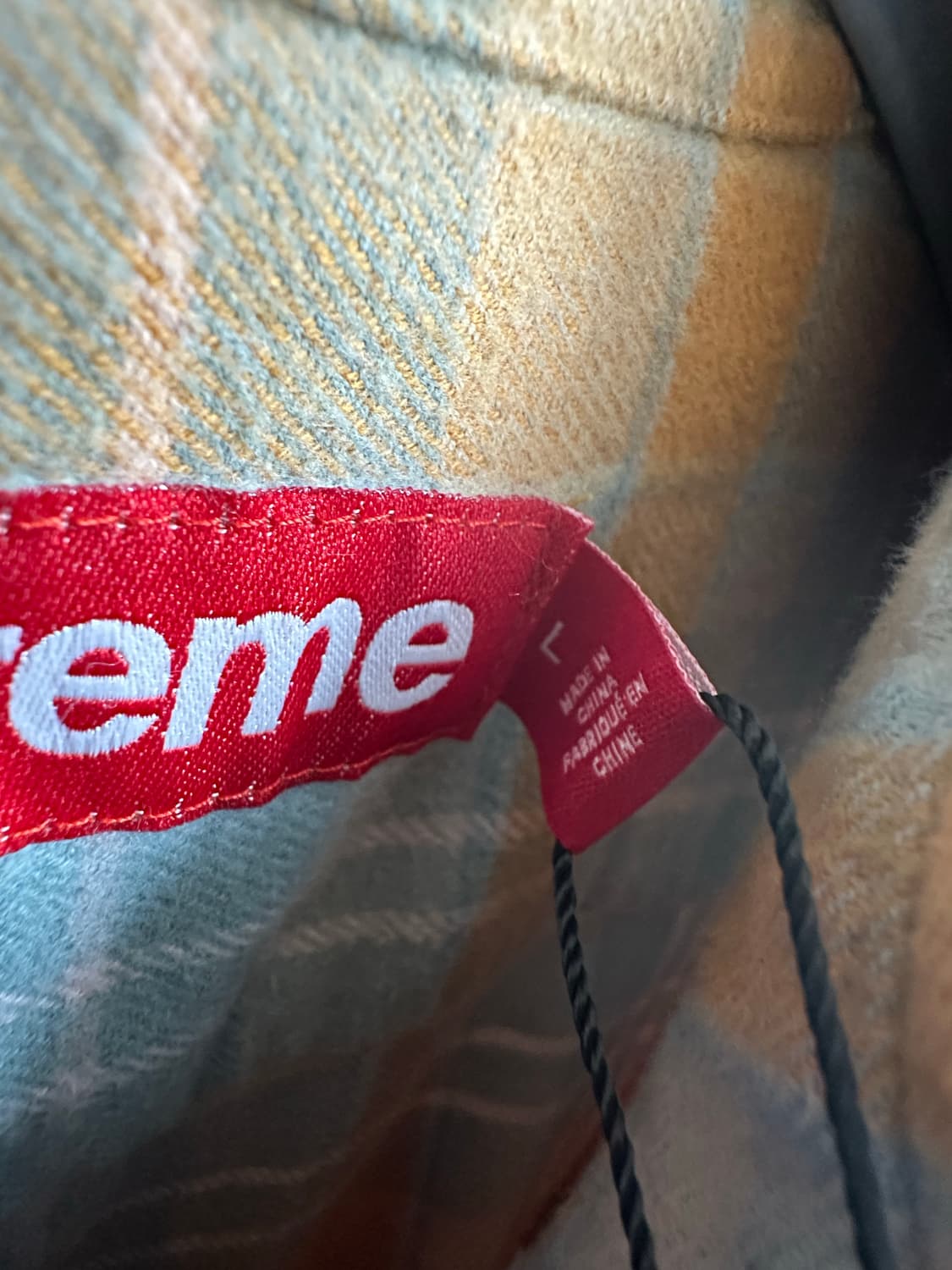 슈프림 플레이드 플란넬 셔츠 탄 - 24ss 상품이미지2