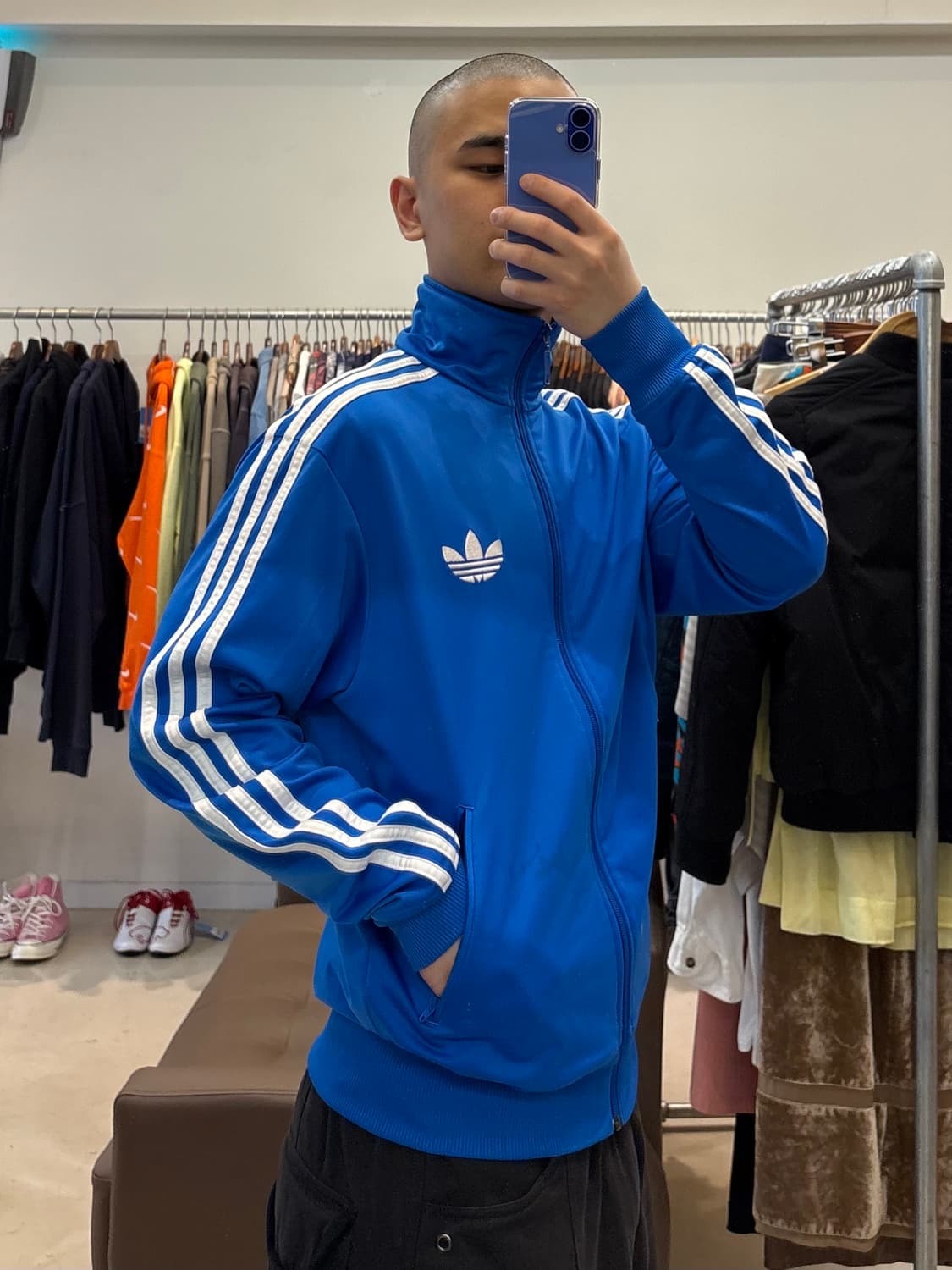 아디다스 파이어버드 트랙탑 블루 상품이미지5