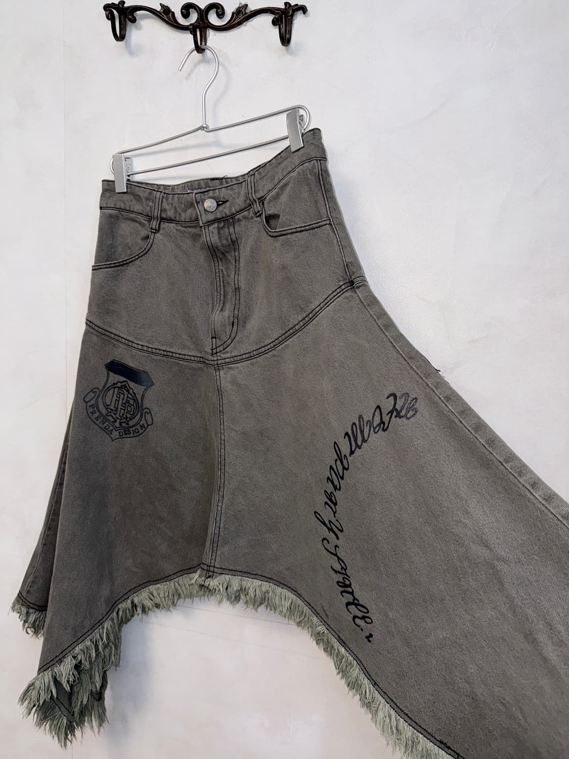 Prenda denim unbalanced midi skirt 상품이미지3