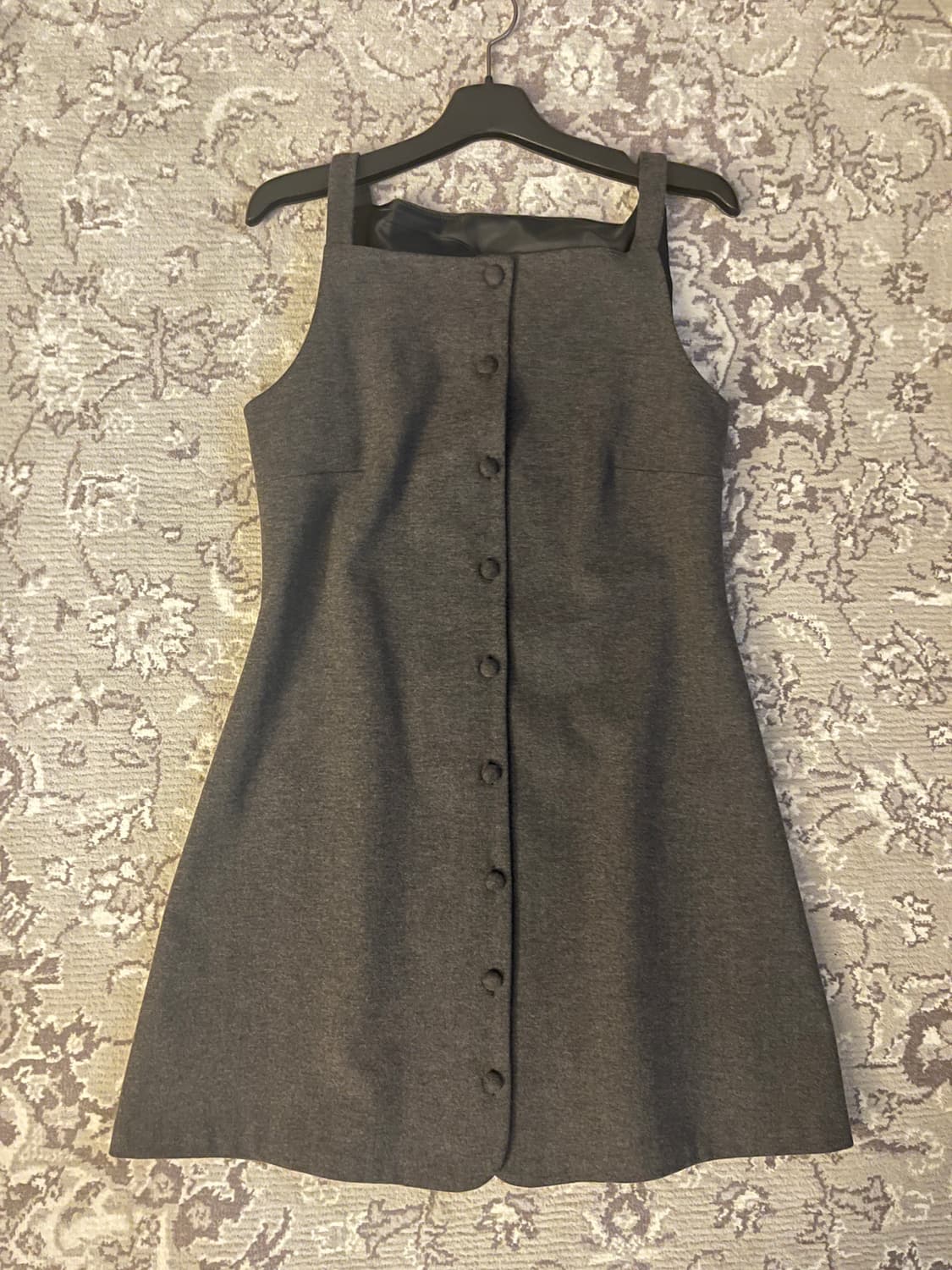 프롬데이원 차콜 그레이 헤링본 뷔스티에 미니 원피스 상품이미지1