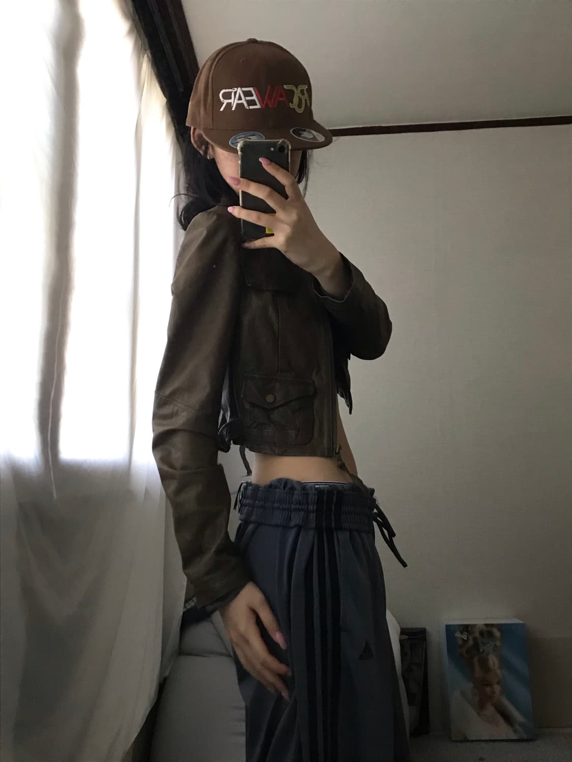 빈티지 넥버클디테일 레더자켓 상품이미지4