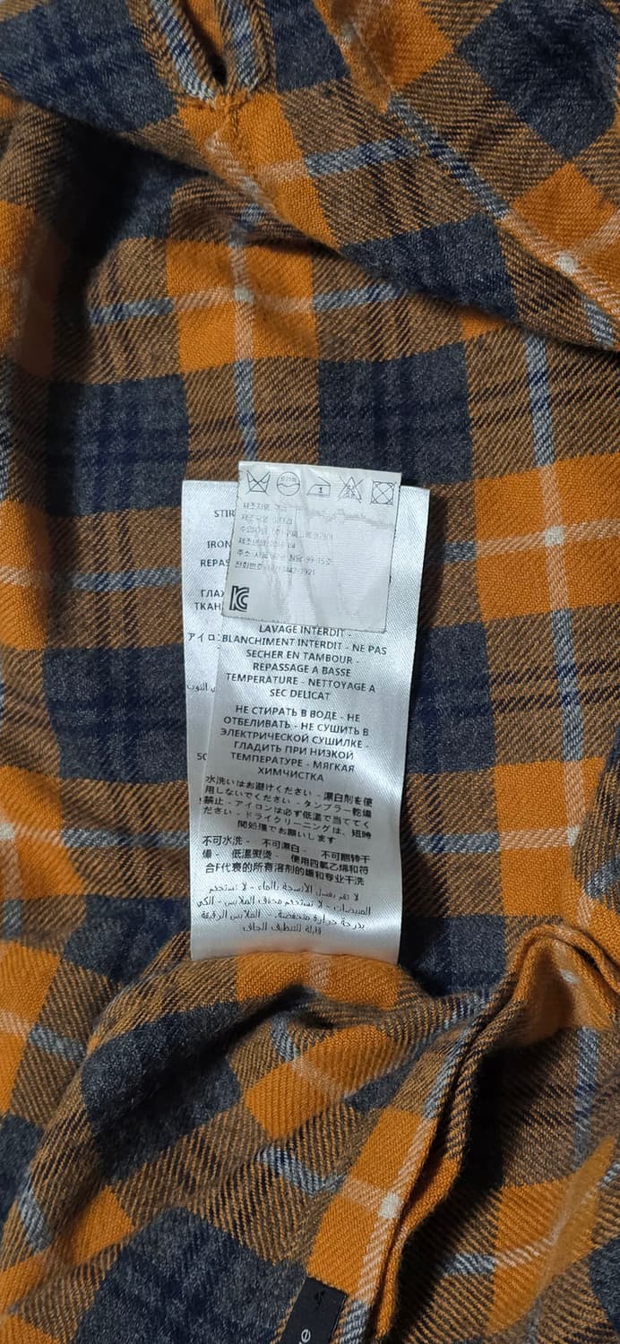 구찌 남성 오렌지 체크 플란넬 셔츠 66 상품이미지5