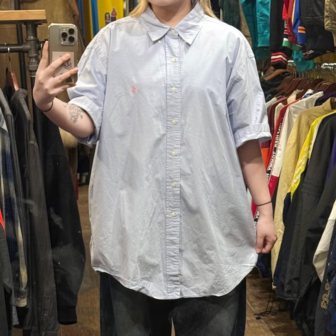 [HI] 폴로 랄프로렌 반팔셔츠 체크 스카이 블루 상품이미지2