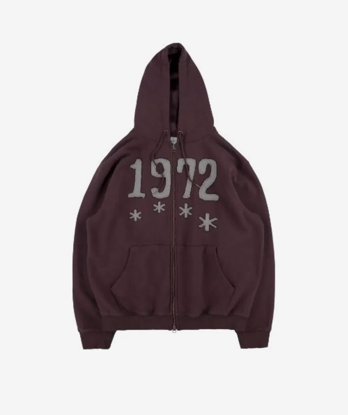 더콜디스트모먼트 1972 후드 집업 다크 와인 상품이미지2