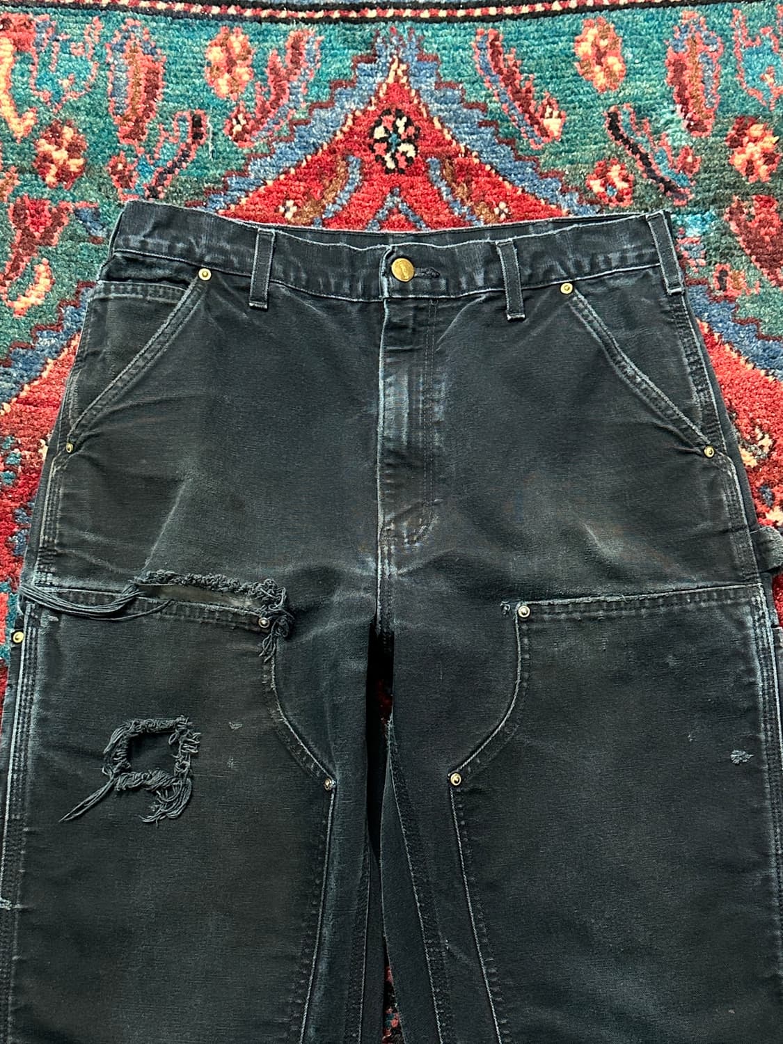OG USA Made 칼하트 B01 더블니 블랙 칼하트 썩블니 상품이미지5
