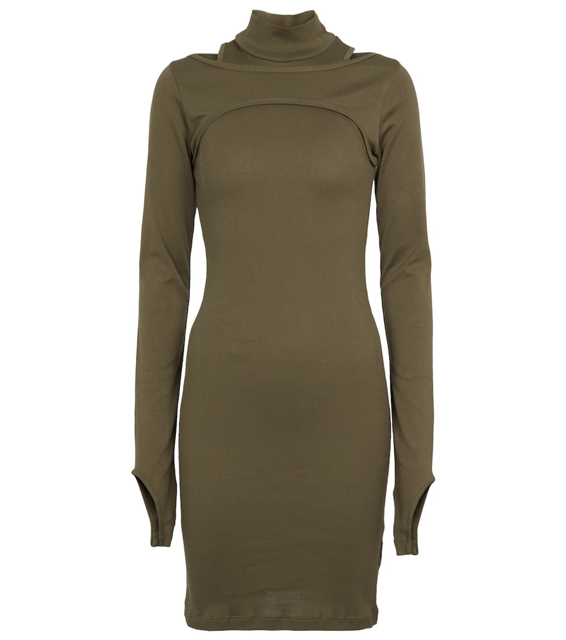 헬무트랭 그린 리브 니트 미니드레스 상품이미지3