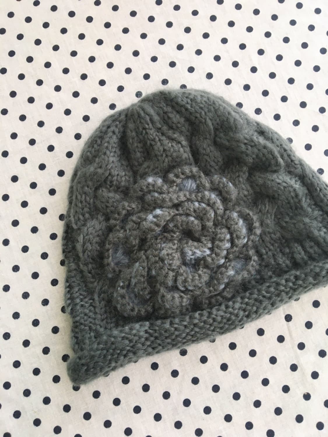 플라워 니트 비니 flower knit beanie  상품이미지1