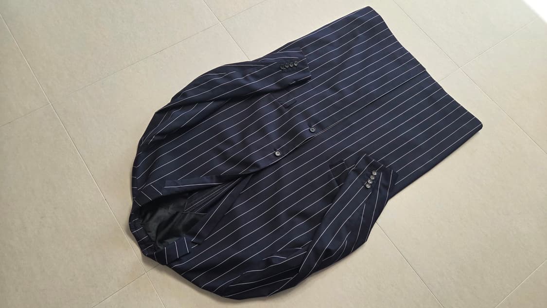 디앤써 핀스트라이프 싱글 트렌치코트 상품이미지2