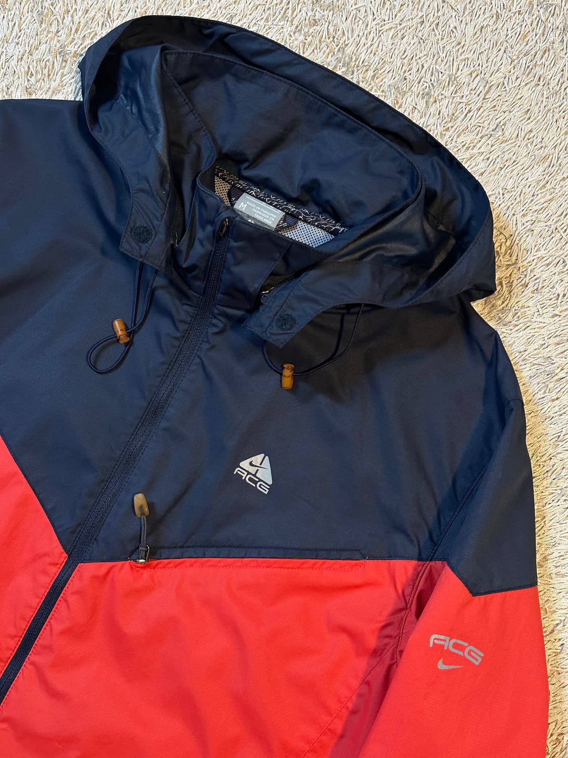 00's 나이키 ACG 배색 후드 바람막이 자켓 레드 네이비 상품이미지2