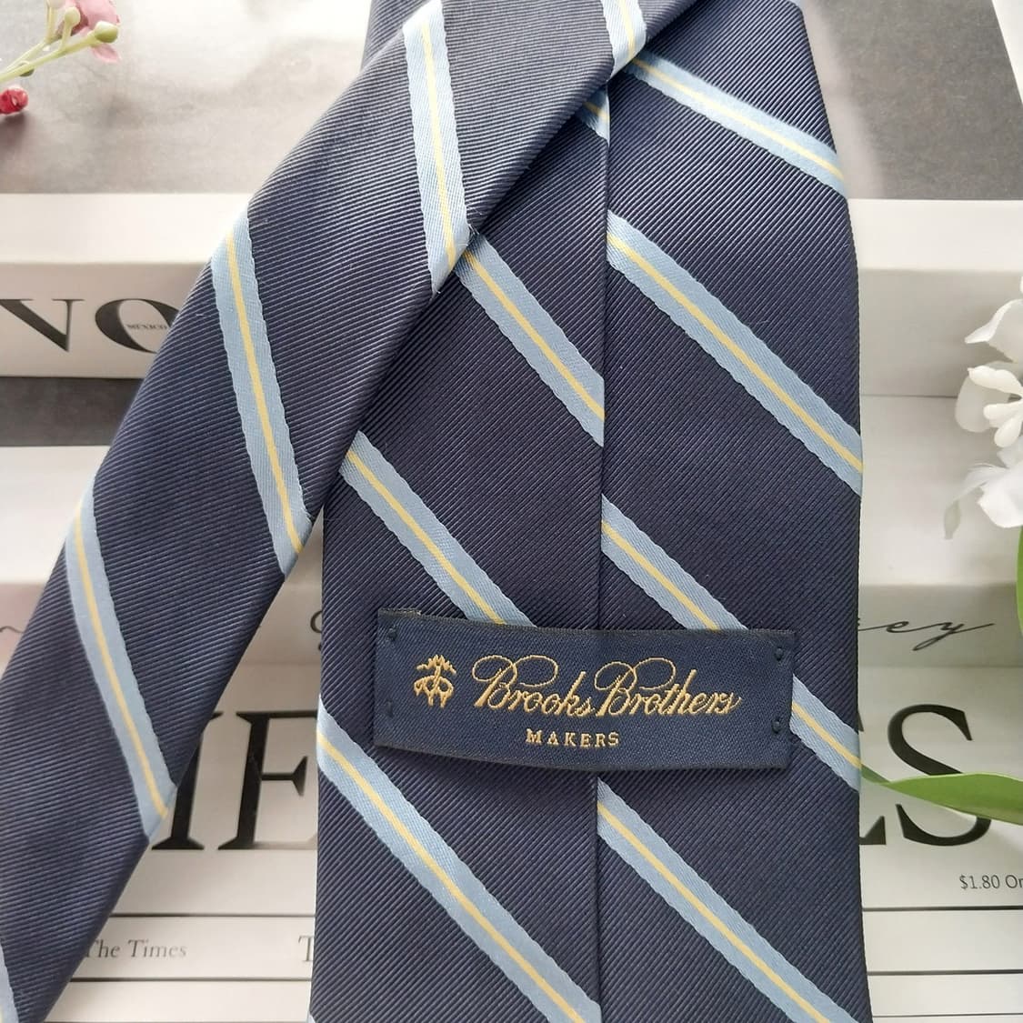 브룩스브라더스 실크 스트라이프 넥타이 8.7cm A+등급 K1821
 상품이미지6