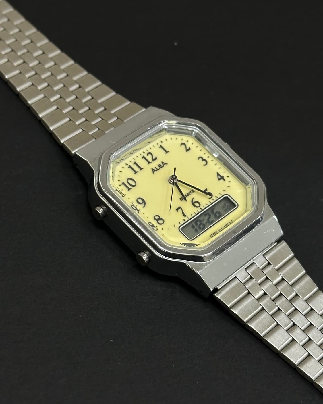 세이코 알바 옐로우 다이얼 아나디지 시계 상품이미지6