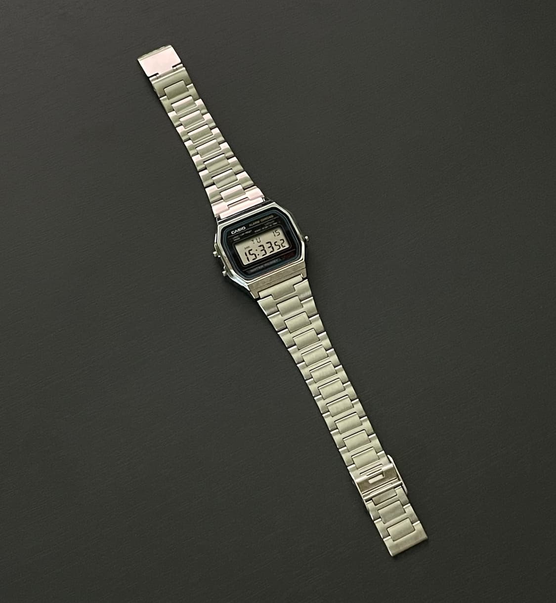 [풀구성] 카시오 A158WA-1DF 빈티지 레트로 디지털 메탈 시계 상품이미지4