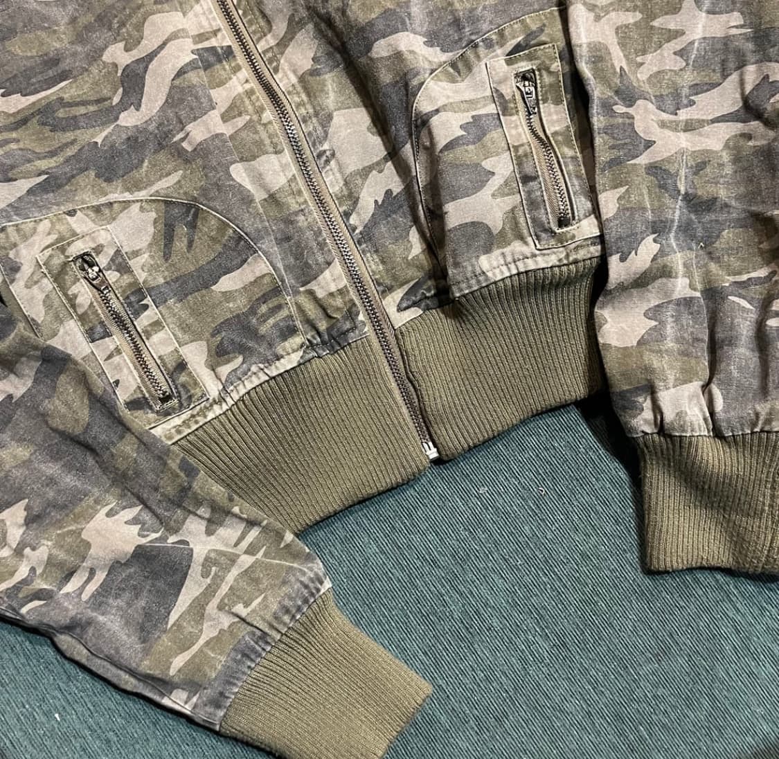 본더치 카모 집업 자켓 자수 포인트 상품이미지3