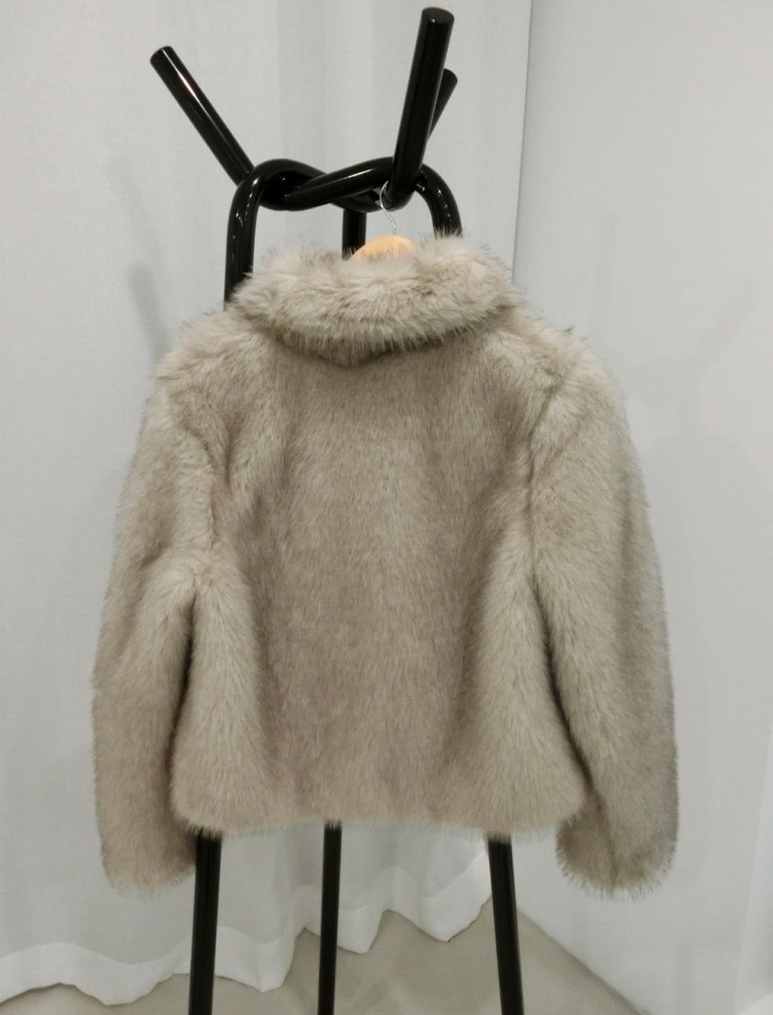 세미크롭 퍼자켓 베이지 상품이미지2