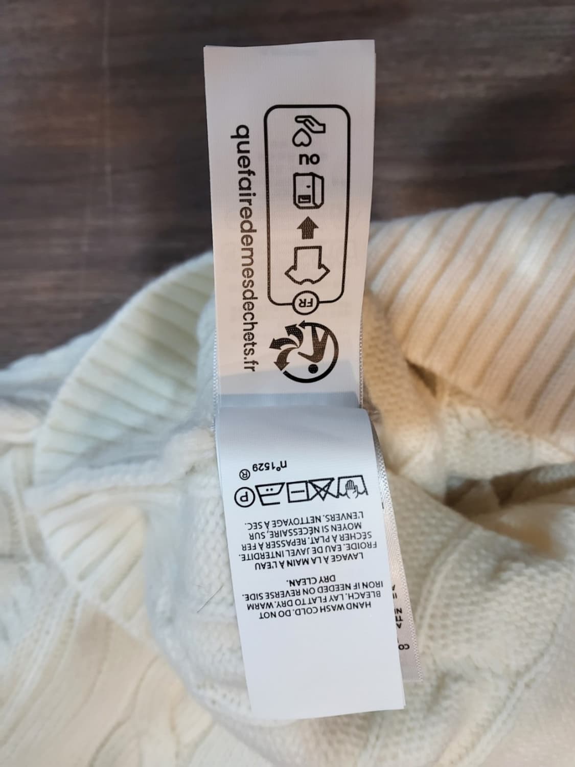 정품/새상품 폴로여성케이블니트하프집업아이보리스웨터 상품이미지5