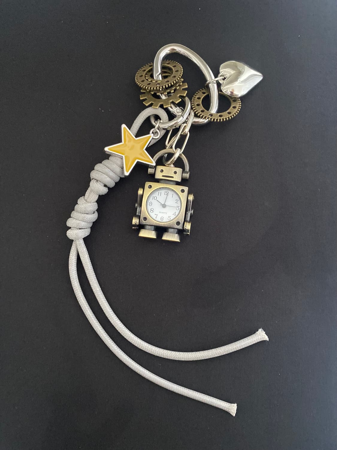 하트&스타 빈티지 로봇 시계 키링 상품이미지3