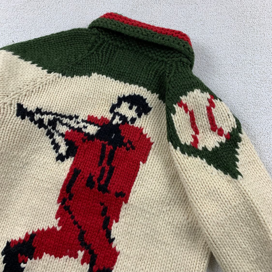 캐나디안스웨터 컴퍼니 베이스볼 패턴 리얼 코위찬 가디건 상품이미지4