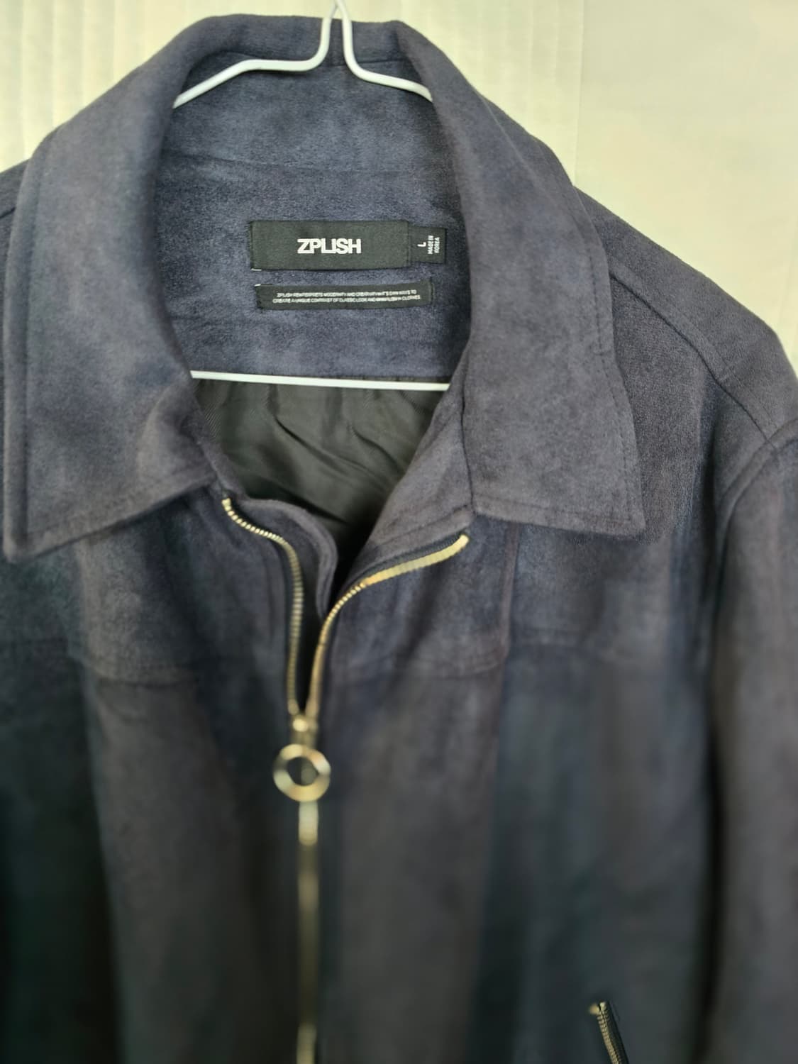 ZPLISH 스웨이드 블루종 자켓 상품이미지1
