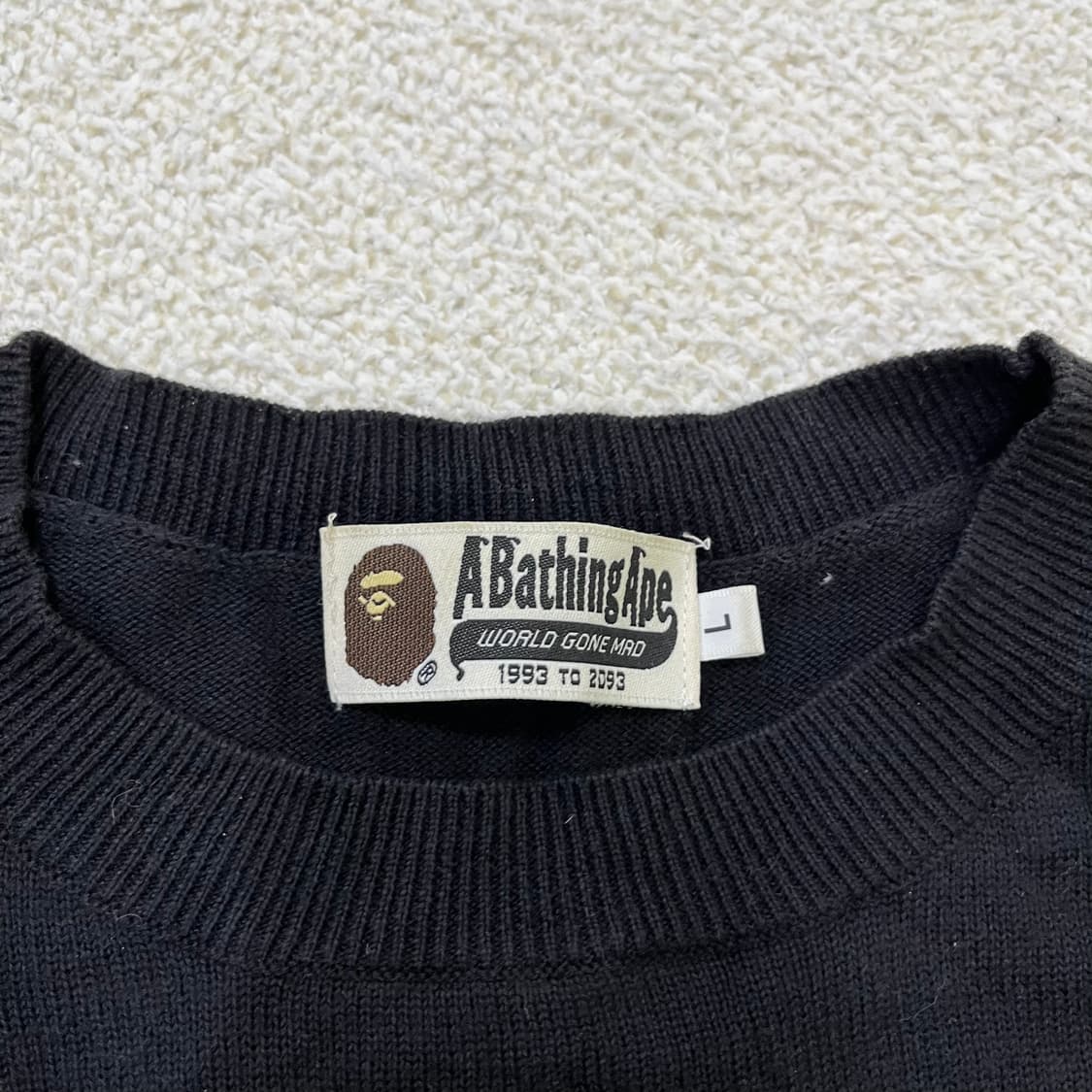 L 베이프 컬리지 울 니트 0402M 상품이미지2