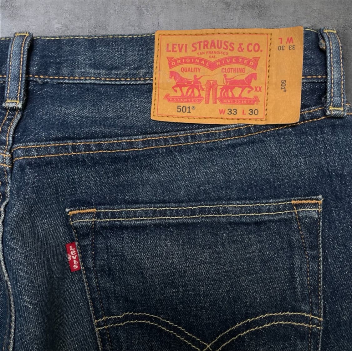 리바이스 Levi's 501 오리지널 중청 워싱 데님팬츠 W33 L30 상품이미지7