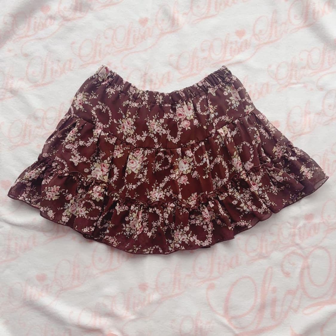 리즈리사 핀터 초코 플로럴 스커트 라떼갸루 히메갸루 상품이미지1