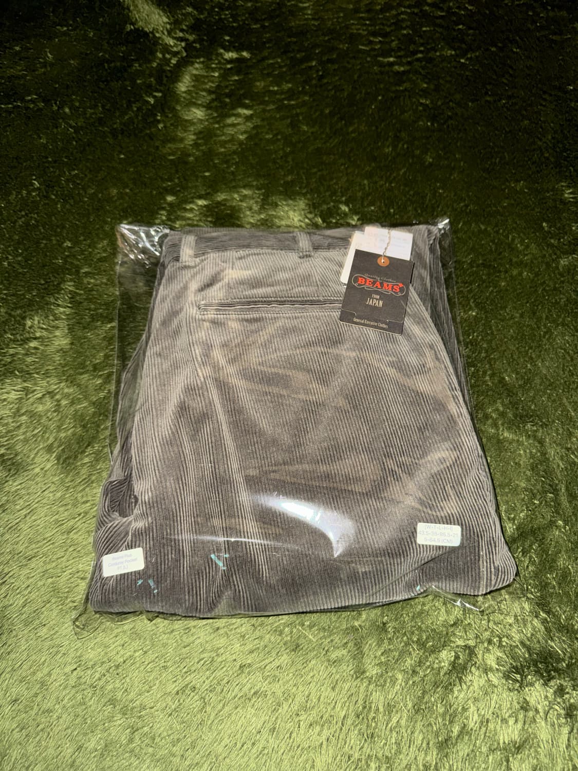 [L] Beams 빔즈 플러스 코듀로이 투턱 트라우저 올리브 상품이미지10