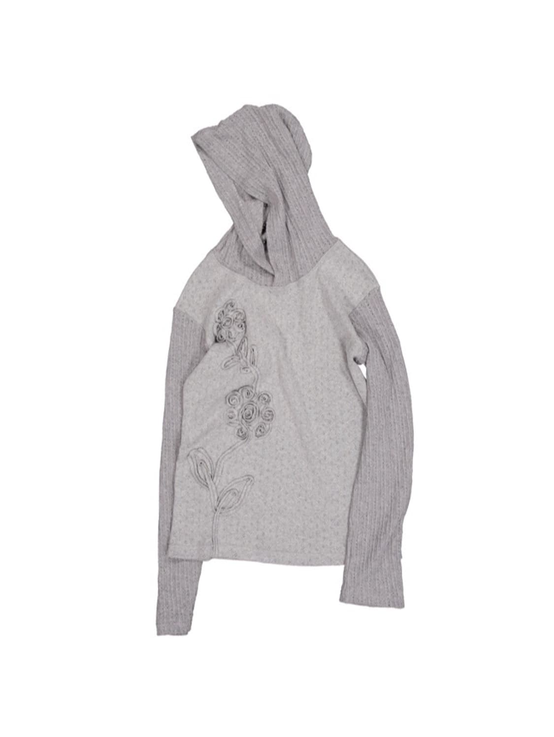 영마일웨어 flower knit slim hoodie_ grey 상품이미지5