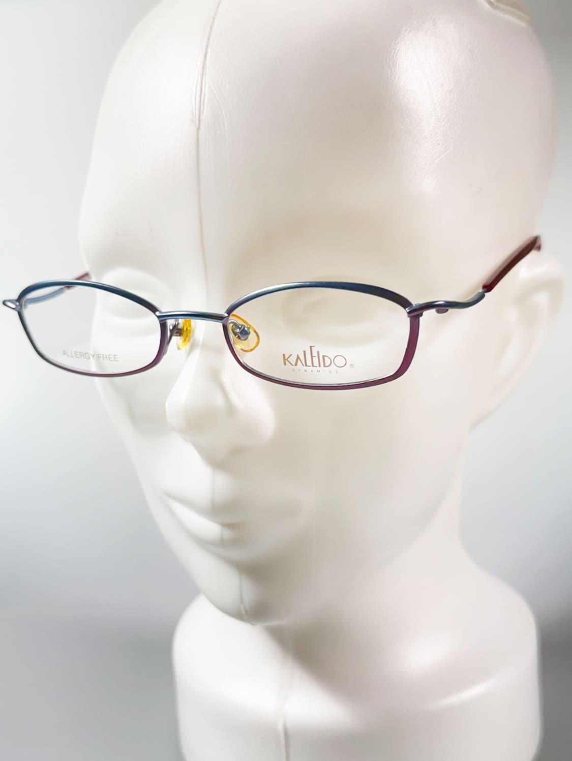 90s KALEIDO 슬림 스퀘어 듀얼톤 메탈 빈티지 안경 상품이미지8