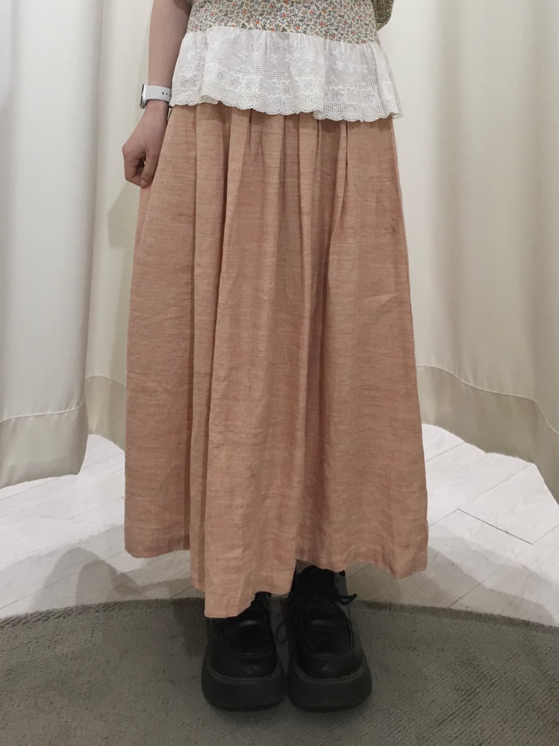 살구 스커트 상품이미지1