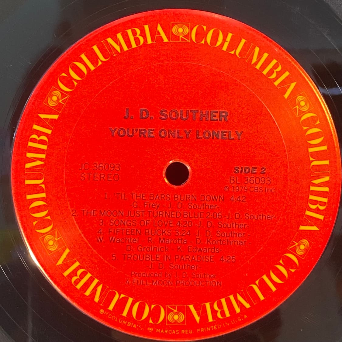 (중고LP-팝록) J.D. Souther -You're Only 상품이미지5