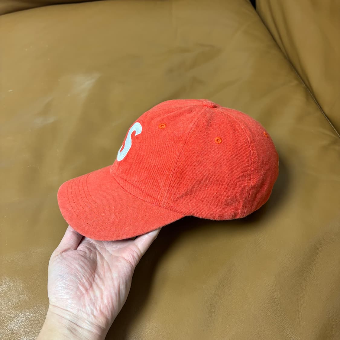 슈프림 S로고 6패널 볼캡 모자 22ss 케블라 레드 상품이미지6
