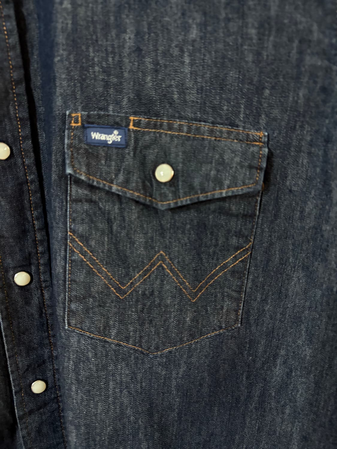 00‘s Wrangler Denim Western Shirt. 상품이미지3