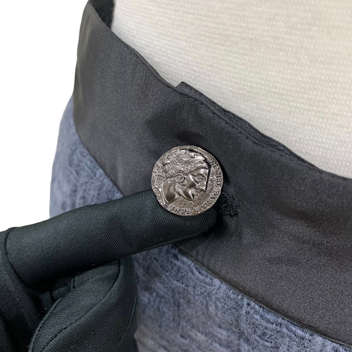 샤넬 웨이스트 리본 벨트 울 트위드 와이드 팬츠 상품이미지5