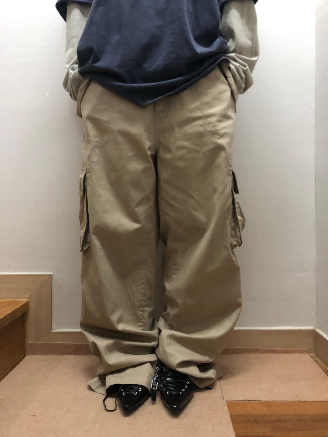 빈티지 베이지 카고 팬츠 상품이미지4