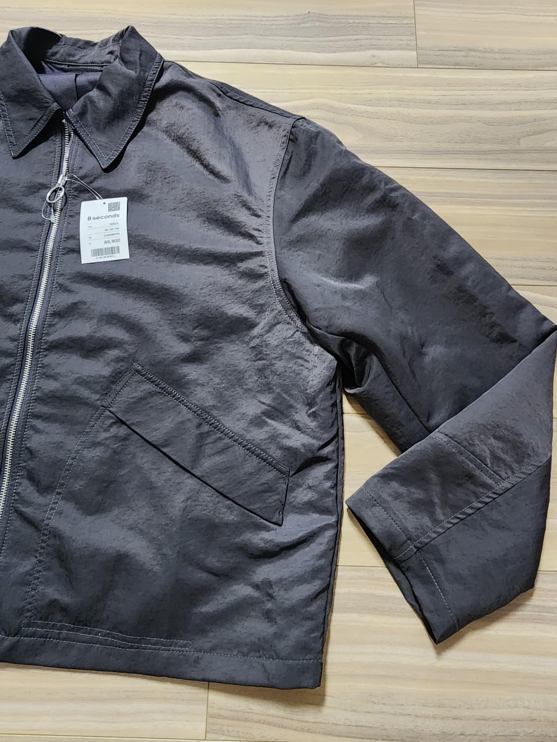 에잇세컨즈나일론카라넥집업자켓점퍼L 상품이미지2