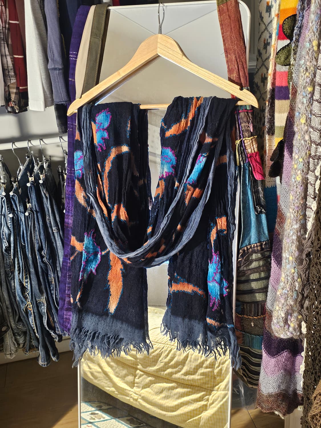 플랑크톤 자수 히피 하구미 머플러 상품이미지1