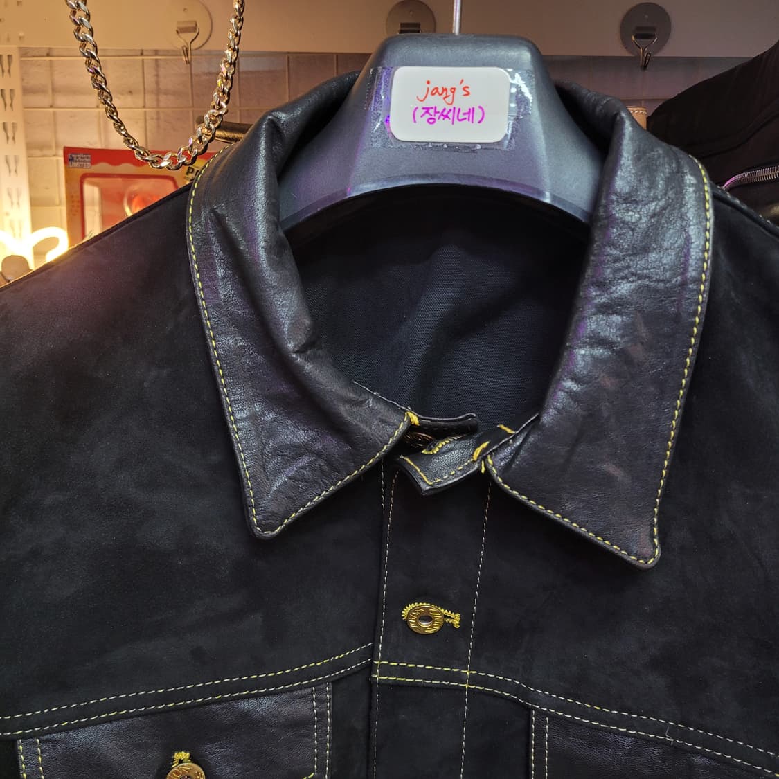 Union Made 유니온메이드 블랙 스웨이드 가죽 자켓 상품이미지3