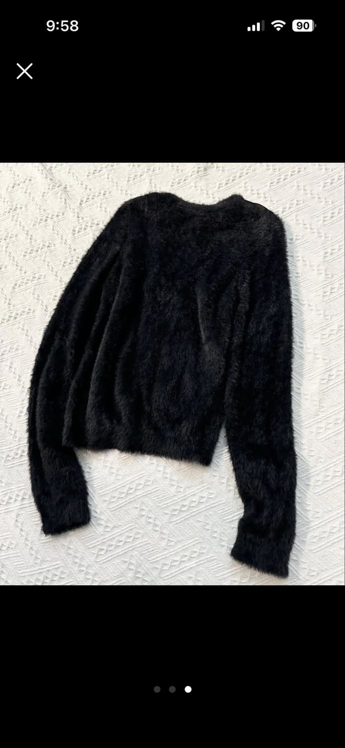 블랙 도트 앙고라 니트 상품이미지3