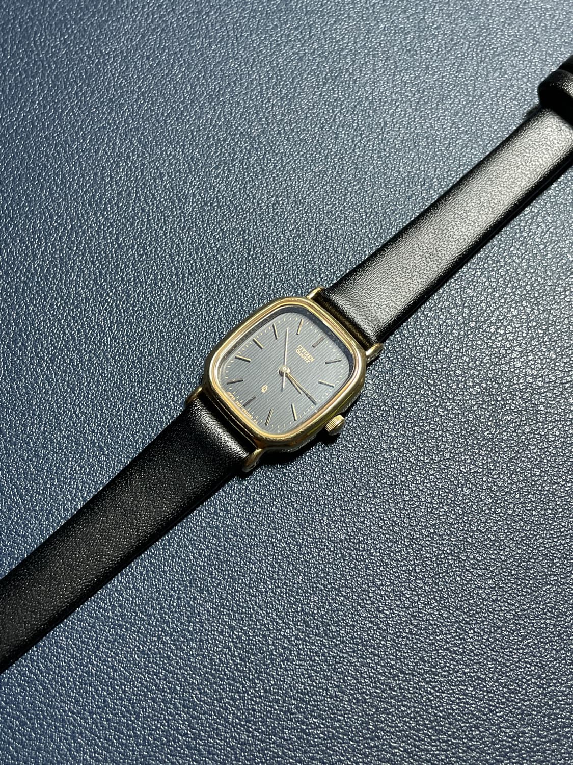 빈티지 시티즌 쿼츠 레더 시계 상품이미지3