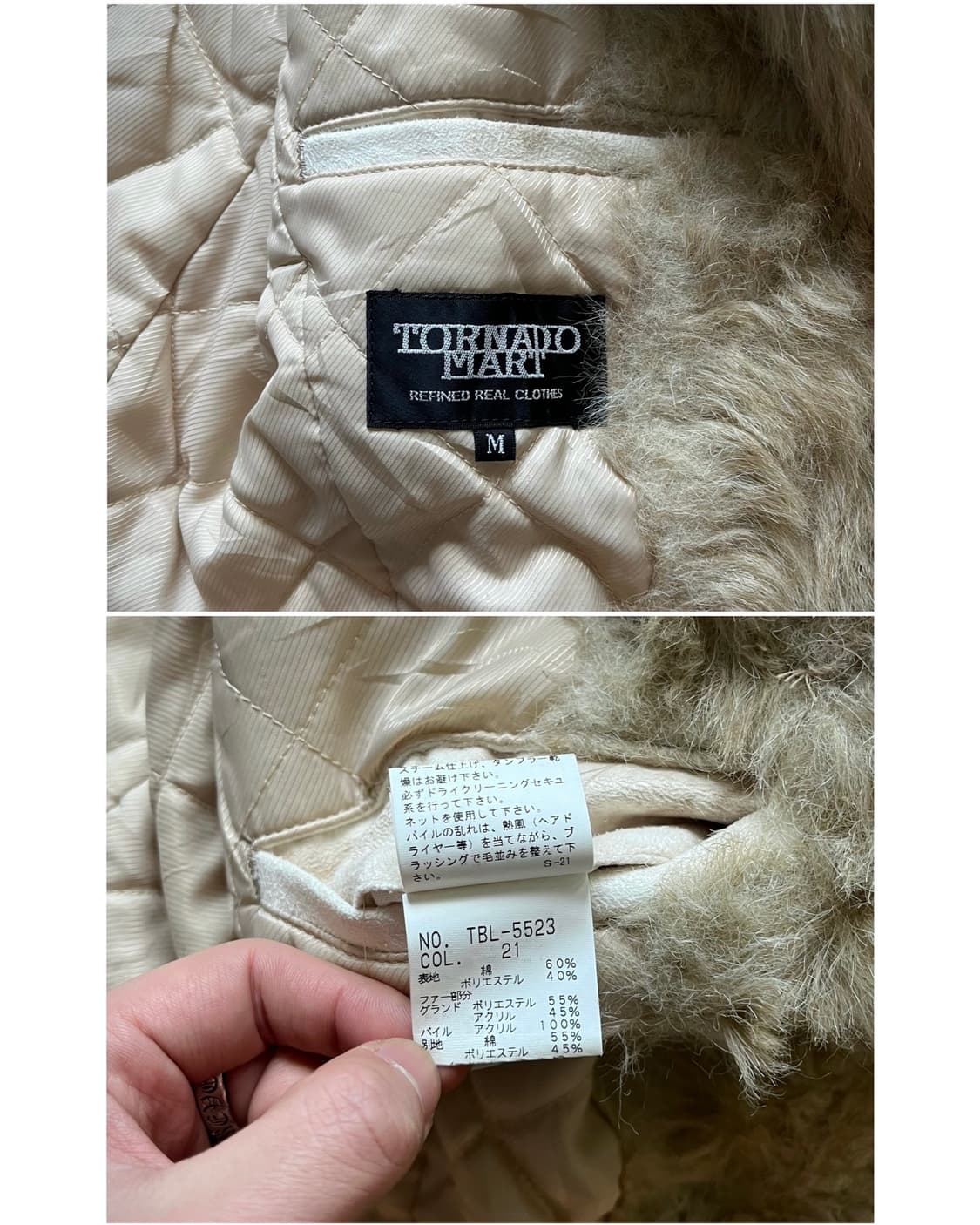 TORNADO MART Fur Trimming Leather Coat 상품이미지9