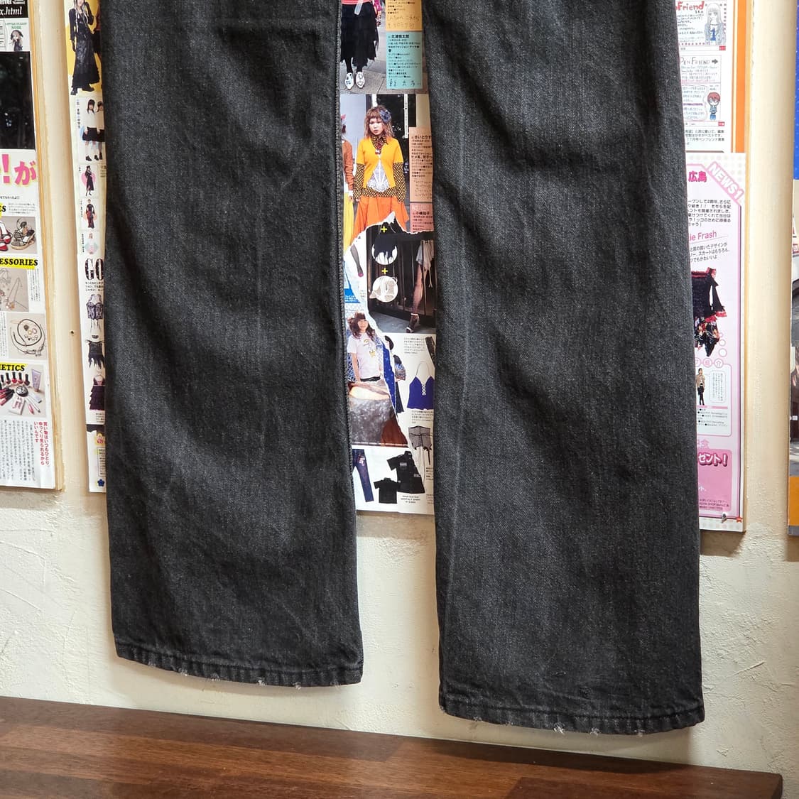 JPN 페인팅 데미지 그레이 버튼플라이 데님 팬츠 상품이미지7