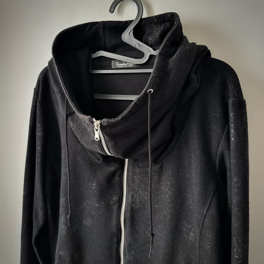 Tornado Mart 하이넥 드레이프 워싱 투웨이 후드집업 락시크 펑크 상품이미지1