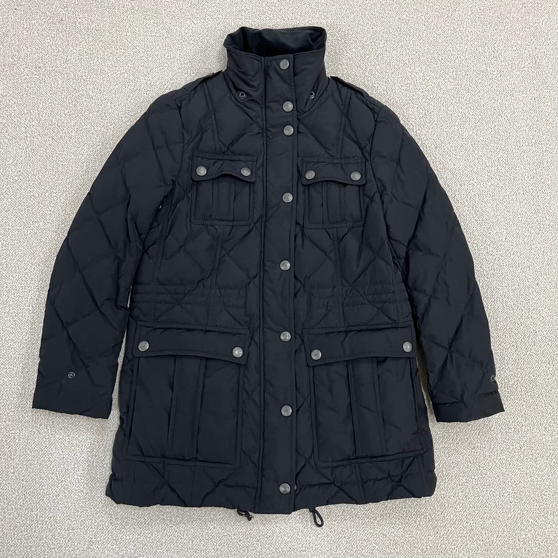 [실측확인] 빈티지 블랙 포켓 퀄팅 패딩 자켓 0105M1 상품이미지1